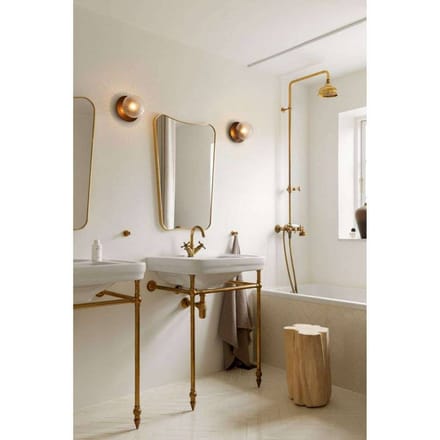 Nuura Aps Nuura wandlamp Liila 1 Medium, brons/helder, IP44, G9