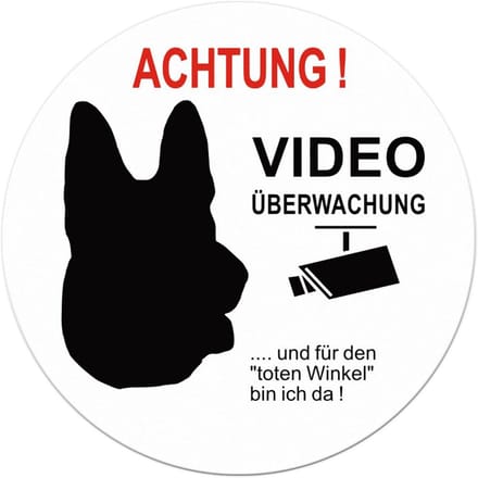 Videobewaking Bord Metaal Klein - Duidelijke Camerabewaking Waarschuwingssticker