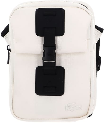 LACOSTE Schoudertas Tabletzak Naos Vertical Crossover Bag Farine Crème