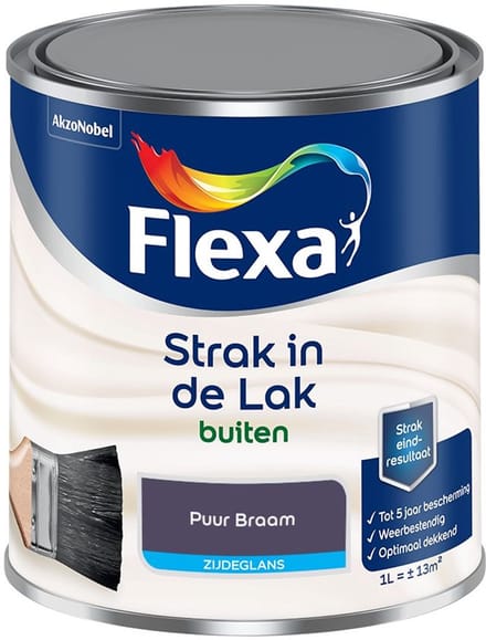 Flexa - Strak In De Lak Buitenlak Zijdeglans - Puur Braam - Mengverf - 1 L