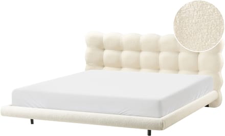 SOULISSE - Tweepersoonsbed - Off-white - 180 x 200 cm - Bouclé
