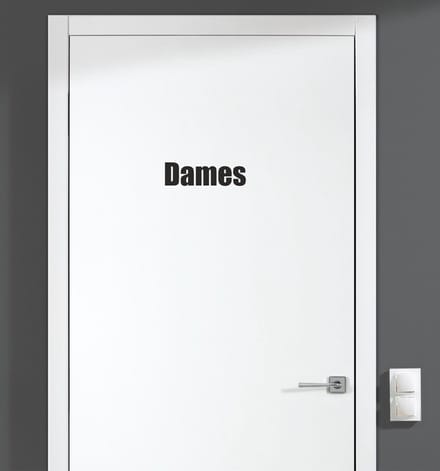 Deursticker - Dames - Zwart 12x3,5