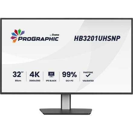 Iiyama ProGraphic LCD-monitor Energielabel F (A - G) 80 cm (31.5 inch) 3840 x 2160 Pixel 16:9 4 ms DisplayPort