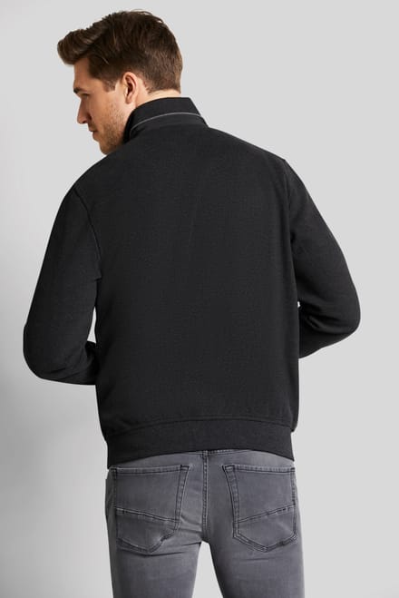Bugatti Herren Jas met opstaande kraag in pepita-patroon