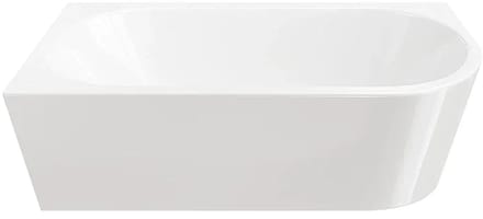 DutchLine - Half-Vrijstaand Hoekbad Links – Glans Wit – 1800x800x580