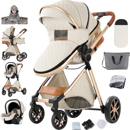MKSS® Kinderwagen 3 in 1 – Multifunctionele Wandelwagen – Babywagen