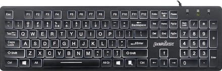 Perixx Bedrade Toetsenbord Voor Computer/Laptop Periboard 317 Met Achterverlichting