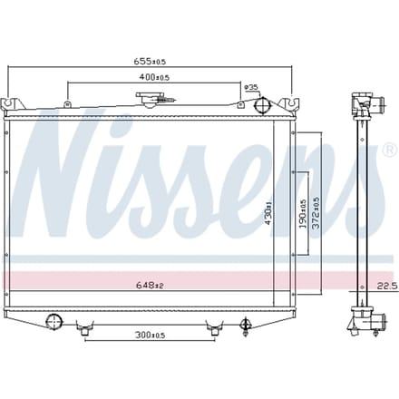 Radiator, motorkoeling NISSENS 62988