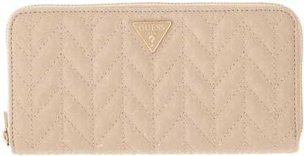 GUESS portemonnee Stacey SLG Zip Around Wallet Light Beige crème