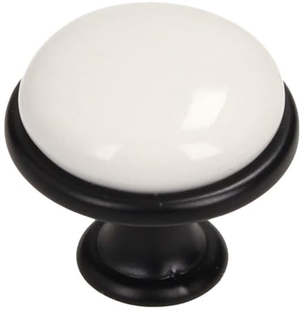 Gamet - Meubelknop - Retro Stijl - Zwart Mat - Porselein