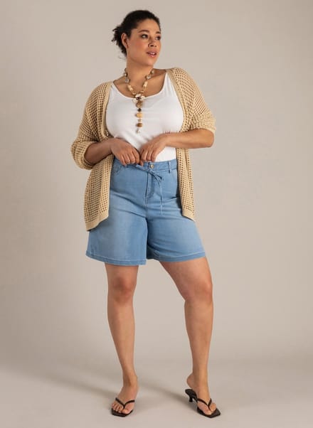 YEST CURVE Noa Bottoms - Light Denim Bleached - maat 2(50)