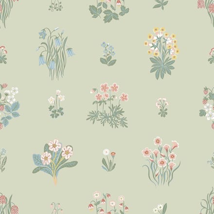 Boråstapeter Vliesbehang 6950 - Österlen - Botanisch Groen - 53cm x 10.05m