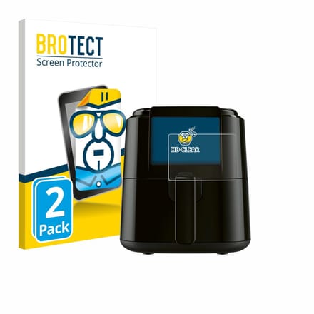 BROTECT - Screenprotector voor SilverCrest SHFD 1400 C1 - Folie Beschermfolie transparant 2 Stuks