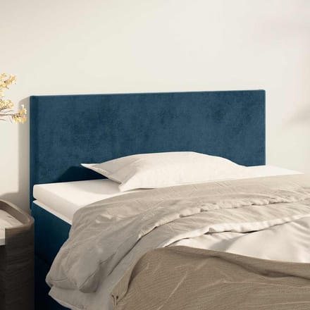 vidaXL - Hoofdbord - 100x5x78/88 - cm - fluweel - donkerblauw