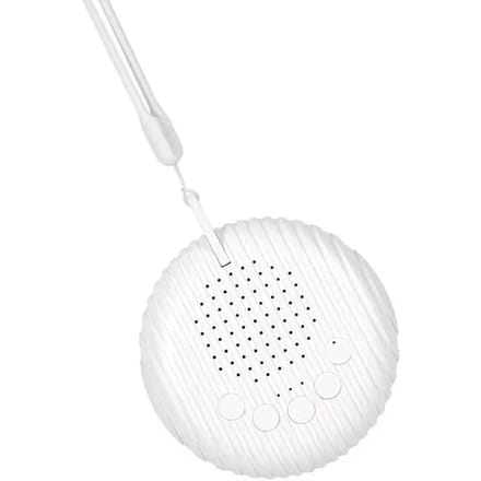 Machine à bruit blanc pour bébé 10 sons apaisants Volume réglable Machine de sommeil portable pour bébé Batterie rechargeable intégrée USB blanc