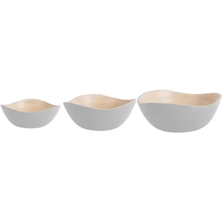 Present Time Schaal Bowl Set Puro Organic - Wit - Ø28cm - Bamboe - Modern - Woonkamer