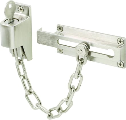 Ketting Deurbeschermer - Extra Veiligheid - Deur Beveiligen - Diecast Constructie - 3-1/4 inch - Satijn Nikkel