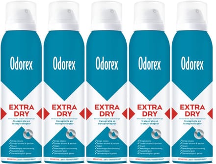 Odorex Extra Dry Deodorant Spray Sensitive - 5x 150ml - voordeelverpakking