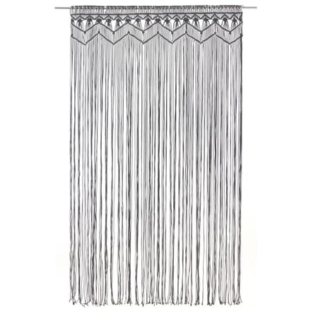 vidaXL - Gordijn - macramé - 140x240 - cm - katoen - antraciet