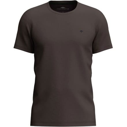 Fynch-Hatton T-Shirt Uni Color Crew Neck Cotton Dark Chocolate / male