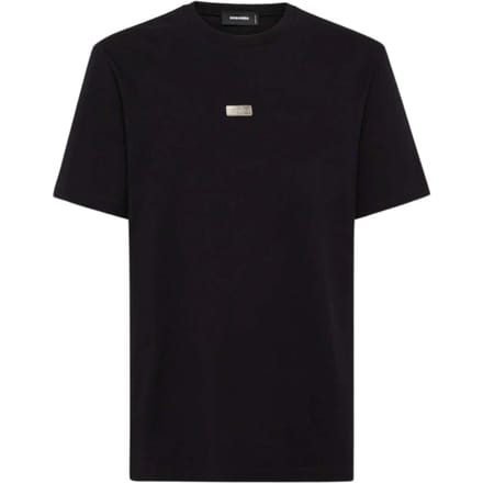 Dsquared2 T-shirt Met Klein Metalen Logo, Zwart