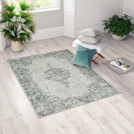 Vintage vloerkleed - Beige beige/groen 160x230