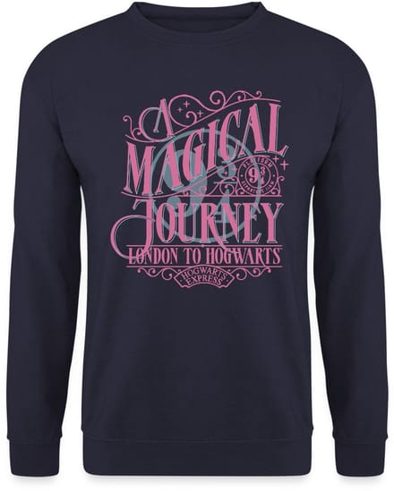 Harry Potter Perron 9 ¾ Ontwerp In Roze & Blauw Sweater Heren