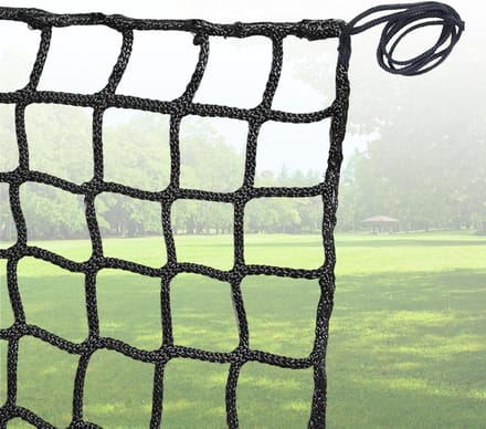 Veiligheidsnet - Beschermnet - Valbeveiliging - Knooploos polyester - 1 x 5 m - Zwart