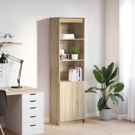 vidaXL - Highboard - 50x35x180 - cm - spaanplaat - sonoma - eikenkleurig