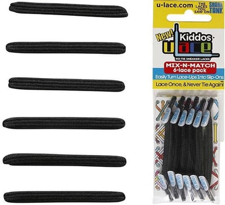U-Lace Kiddos - Elastische Veters - Zwart - Mix-N-Match Pack