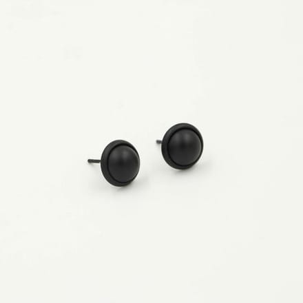 Bijoutheek Earstuds bol Zwart 6MM