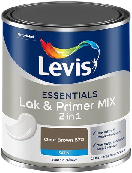 Levis - Essentials Lak & Primer Mix - Clear Brown B70 - Mengverf - 1 L