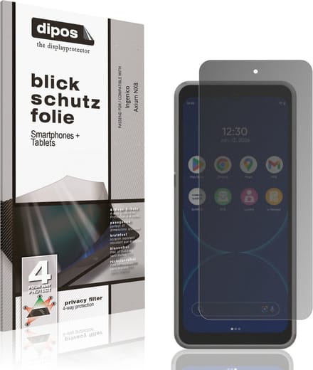 dipos – Matte Privacy Screenprotector geschikt voor Ingenico Axium NX8 | Anti-Spy Beschermfolie