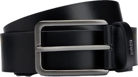 BOSS leren heren riem - zwart
