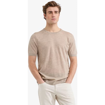 McGregor Fine Merino T-shirt Sand Maat: XXL | Basic T-Shirts Outlet | Heren | Beige
