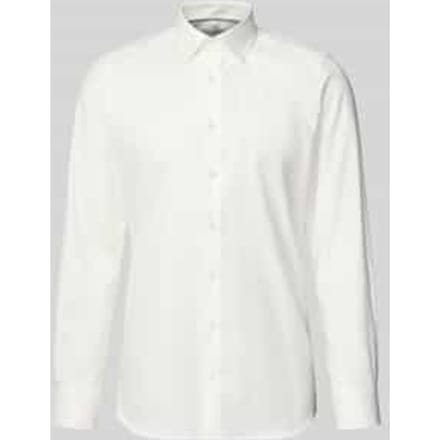 OLYMP Level 5 body fit overhemd - off white twill - Strijkvriendelijk - Boordmaat: 39
