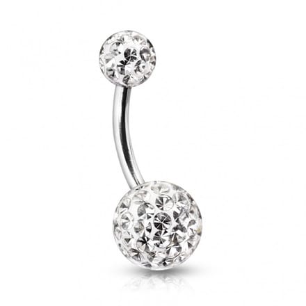 Piercing ferido (met epoxy laagje) 1.6x10x8 - wit - LMPiercings