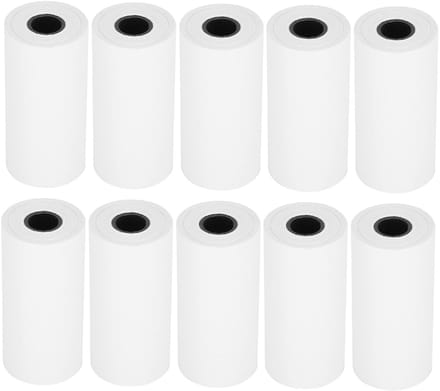 Allecto - Thermische Papierrollen - Mini Thermische Printer - Transparant Warmteklevend Papier - 55 mm x 600 mm - 10 Stuks - Geschikt voor Pocketfo...