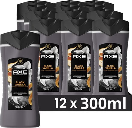 Axe Fine Fragrances Shower Gel Black Vanilla 300ml 12x