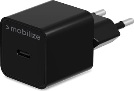 Mobilize Single USB-C Oplader Power Delivery 20W - Zwart