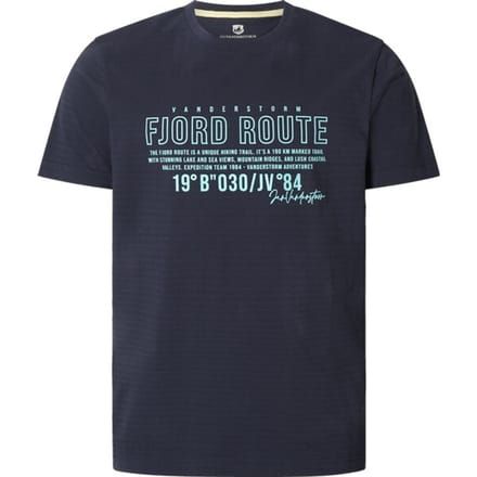 Jan Vanderstorm herren T-Shirt - 76/78 - donkerblauw - Plus Size