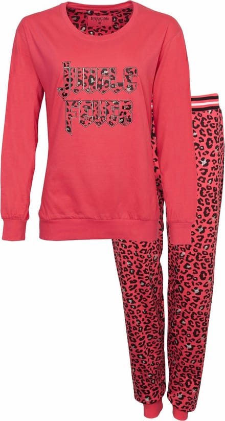 Irresistible Dames Pyjama - Lange Mouwen - Rood - Maat XXL