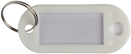 Q-CONNECT sleutelhanger | pak van 10 stuks | wit