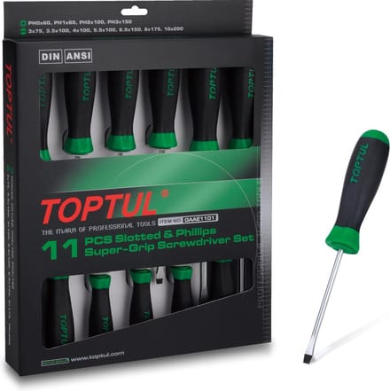 Toptul Schroevendraaierset 11 Delen Magnetisch PH/SL