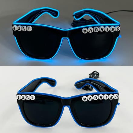 Hartvormige Bril Leuke Bruiloft Bril Led Bril Gloeiend Voor Cadeau Feest Bruidsdouche other black