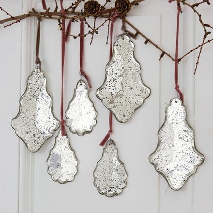 LOBERON Hanger set van 6 Mistralon antiekzilverkleurig