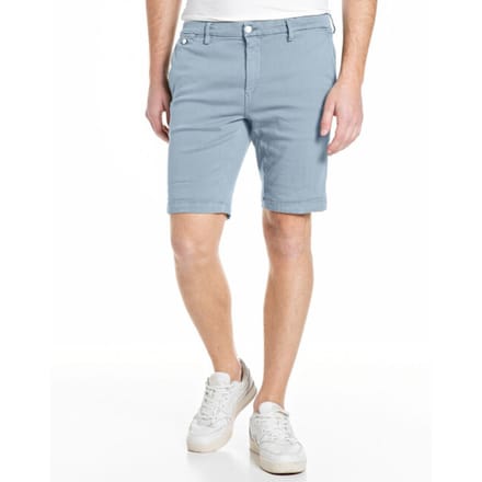 Replay Replay Hyperflex Jeans Short Benni Regular Fit Pewter Blue   29