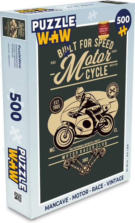 Puzzel Mancave - Motor - Race - Vintage - Legpuzzel - Puzzel 500 stukjes