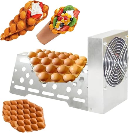 Automatisch Wafelijzer - Wafelmaker - Snacks Maken - Slimme Koelventilator - Compact Ontwerp - Zilverkleurig