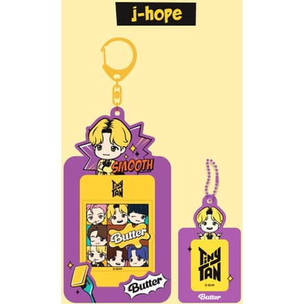 Bts (Bangtan garçons) TinyTAN Butter Photocard Keyholder, Officiel, Original, Authentique, K-POP, idole yellow